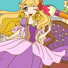 Раскраска счастливая принцесса / Happy Princess Coloring