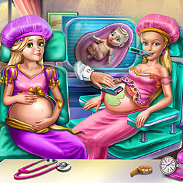 Барби и Рапунцель беременные принцессы