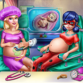 Беременные Леди Баг и Барби