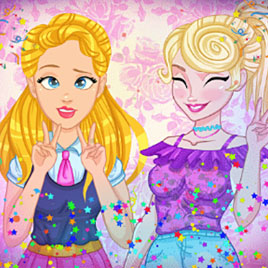 Новые игры для девочек: Одри и Элиза в Инстаграм фотобудке