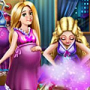 Игра Игра Беременные Барби и Рапунцель: уборка в гардеробе