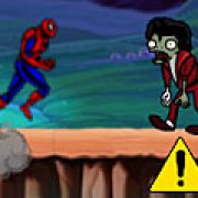 Игра Игра Спайдермен бежит от зомби 2