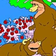 Игра Игра Раскраски: медведи собирают малину