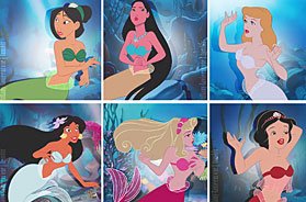 Игра Блог Аватарки для ВКонтакте и Одноклассников с русалочками принцессами Диснея