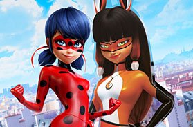 Игра Блог Внешность Леди Баг и Супер Кота при использовании Face Swap