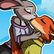 Игра Игра Зверополис: Ник и Джуди поцелуи