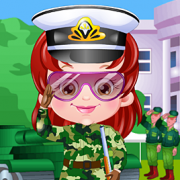 Игра Игра Одевалка: Малышка Хейзел офицер армии