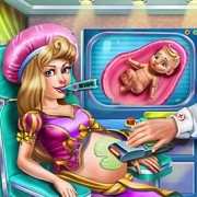 Игра Игра Беременная принцесса Диснея Аврора: обследование мамы и ребенка