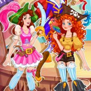 Игра Игра Хэллоуин Одевалка Пиратов Принцесс Диснея